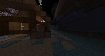 back of the cabin?