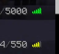 different ping = different color