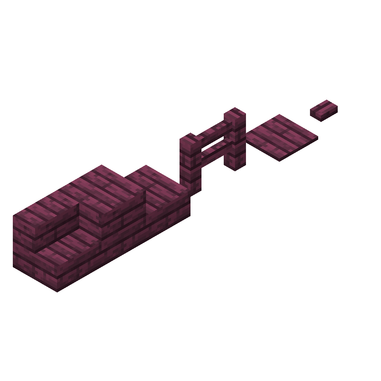 Crimson planks when placed inside an end biome
