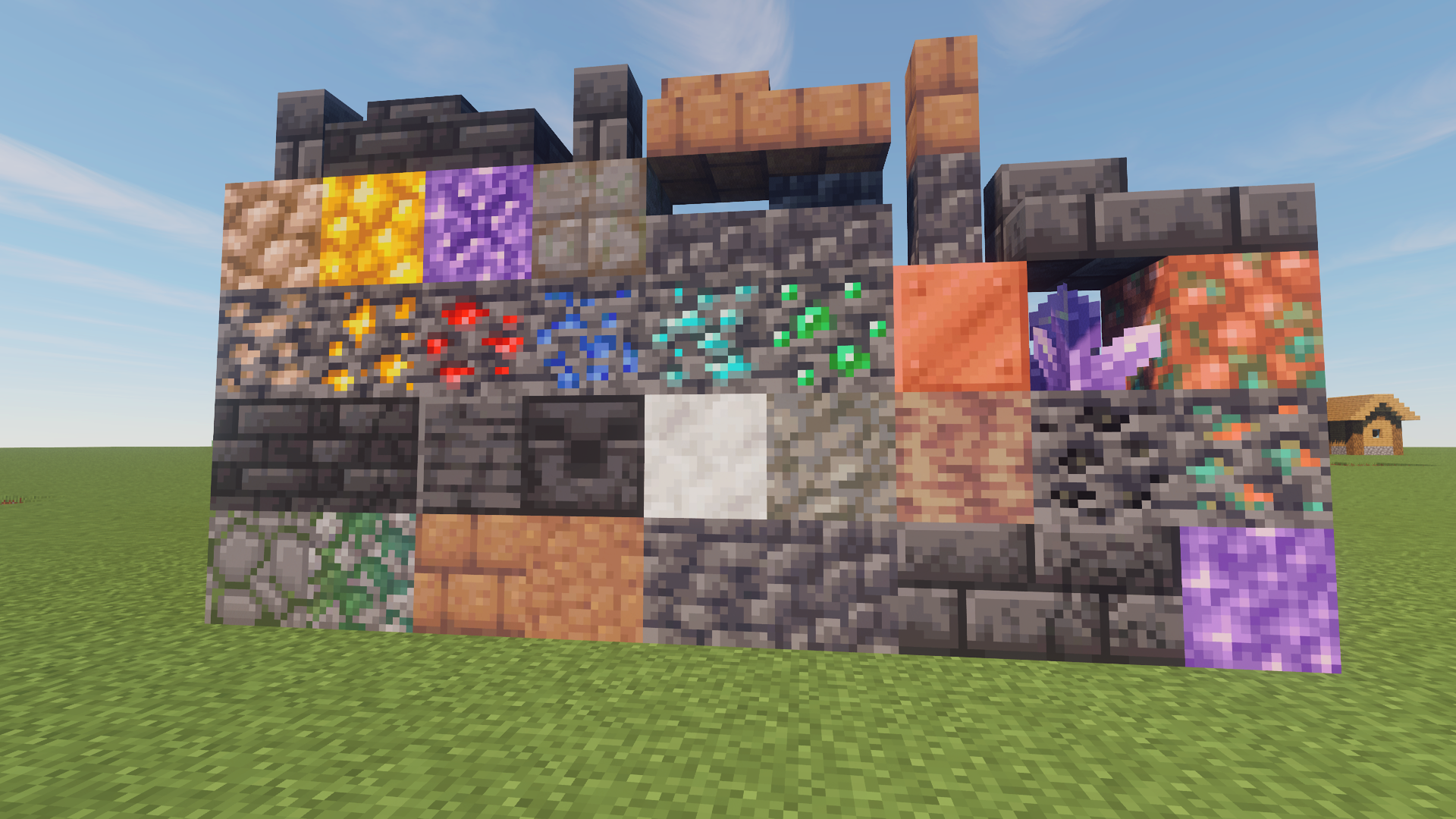 Rock type building blocks