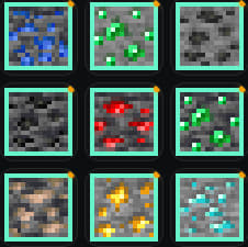 ALL ORES ARE HIGHLIGHTED!