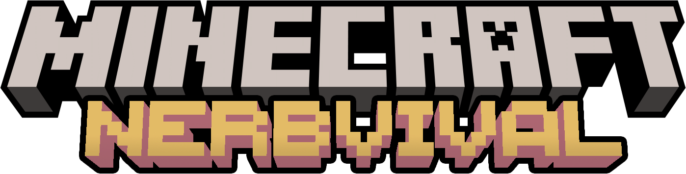 A Minecraft logo with a 'Nerbvival' subtitle beneath it.