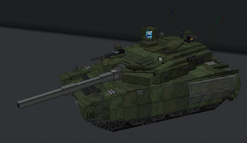 Tank with a cannon