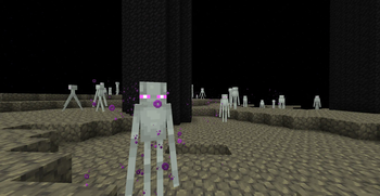 White endermen, so they can be easily spotted..