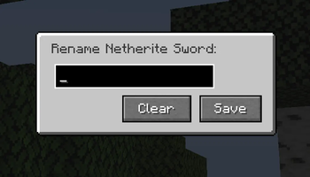 Item rename GUI