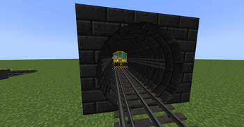 loc front in a tunnel from London Underground addon for MTR