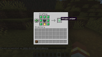 Crafting Recipe for Village Ledger