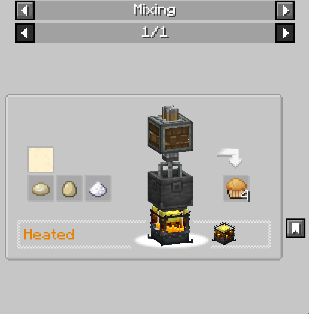 A recipe using create mixing for base cupcake
