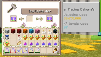 Duplicate item menu
