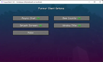 PurpurClient Options