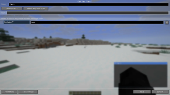 Chat Tab Edit Screen