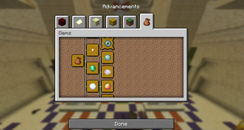 The Gem Advancement Tab