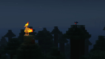Glowing Pokemon in the Sky