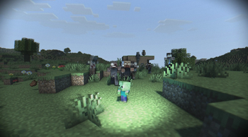 Zombies chasing