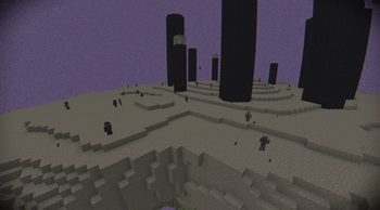 Zombies on the main island of end dimension
