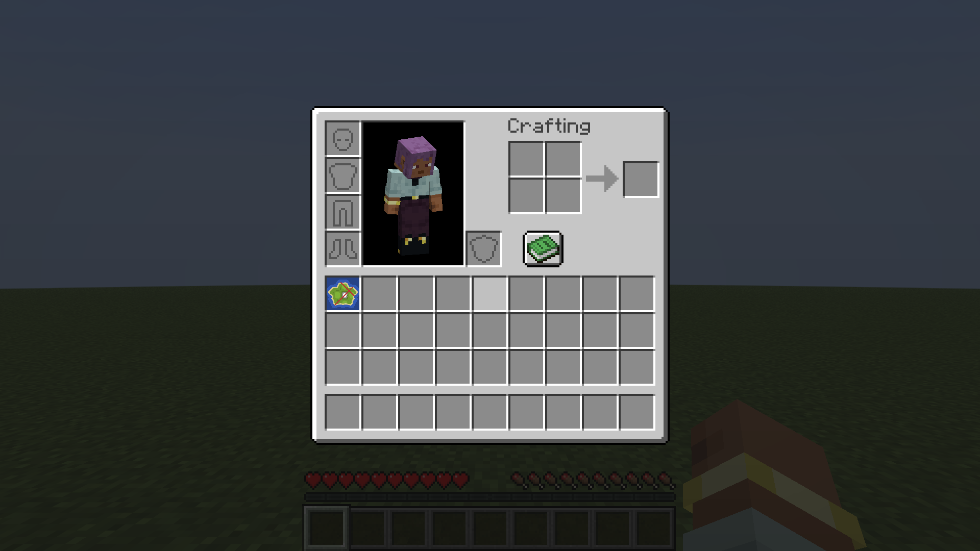 Map art drawn as the item icon