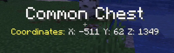 Coordinates on the screen