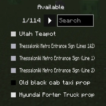 114 pages on decoration block selection screen