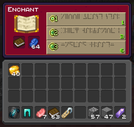 Enchanting Table GUI