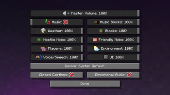 Music & Sound Settings