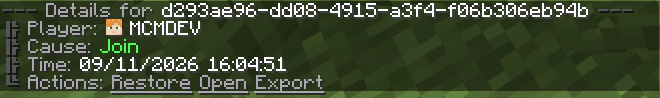 Backup Details