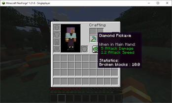 Example - Pickaxe statistics