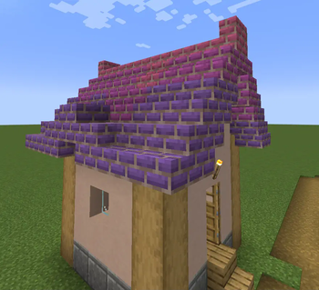 Test I did with colored bricks for a roof