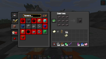 Crafting Table Menu and Recipe Book