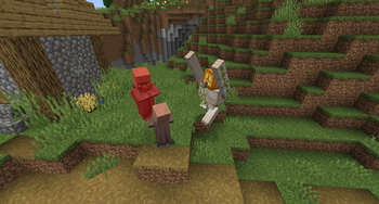 Jack o'Iron Golem Attacking Villagers