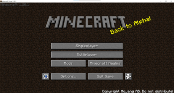 Demonstration of the old title screen