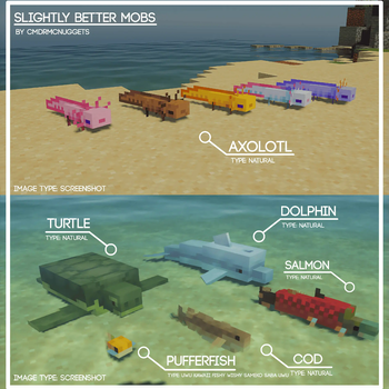 SBM Axolotl and Aquatic Mobs