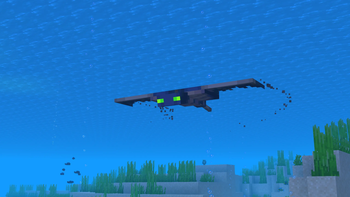 A phantom swimming along