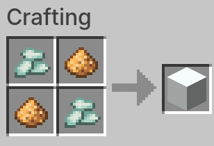 White glowing block recipe