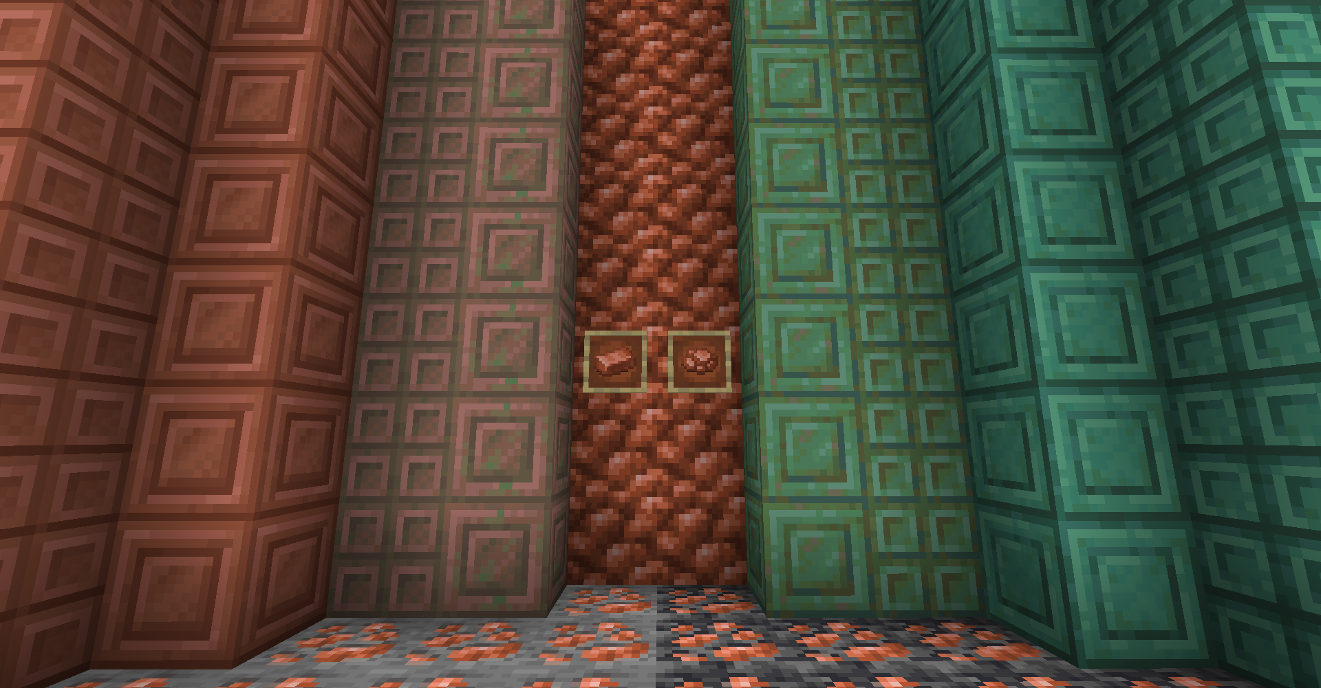 Different Copper Blocks Minecraft Texture Pack