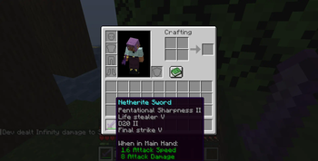 some of the enchantments on a netherite sword