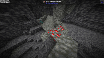 diamond ore and redstone ore