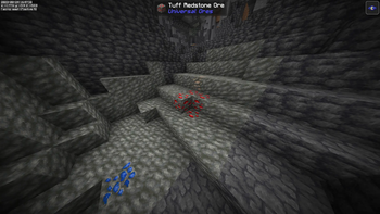 lapis ore and redstone ore