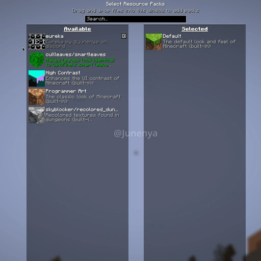 Pack cover changing when selected