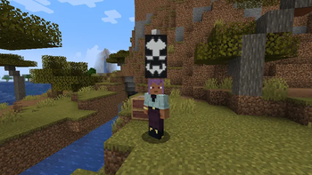 Demonstration of a banner on the head