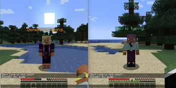 Demonstration of the indicator and colored nicknames