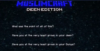 Muslimcraft's end text