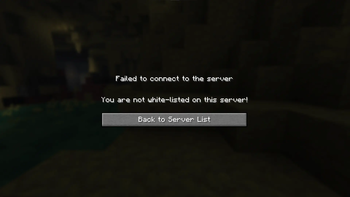 Not Whitelisted Message