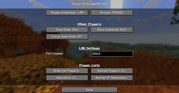 Always Multiplayer Settings
