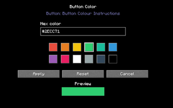 Hex Code/Colour Screen Preview
