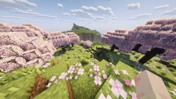 Cherry Blossom landscape with shader