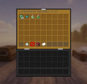 Recipe browser with the nether star