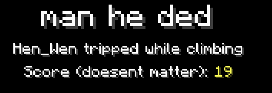 what the death screen looks like