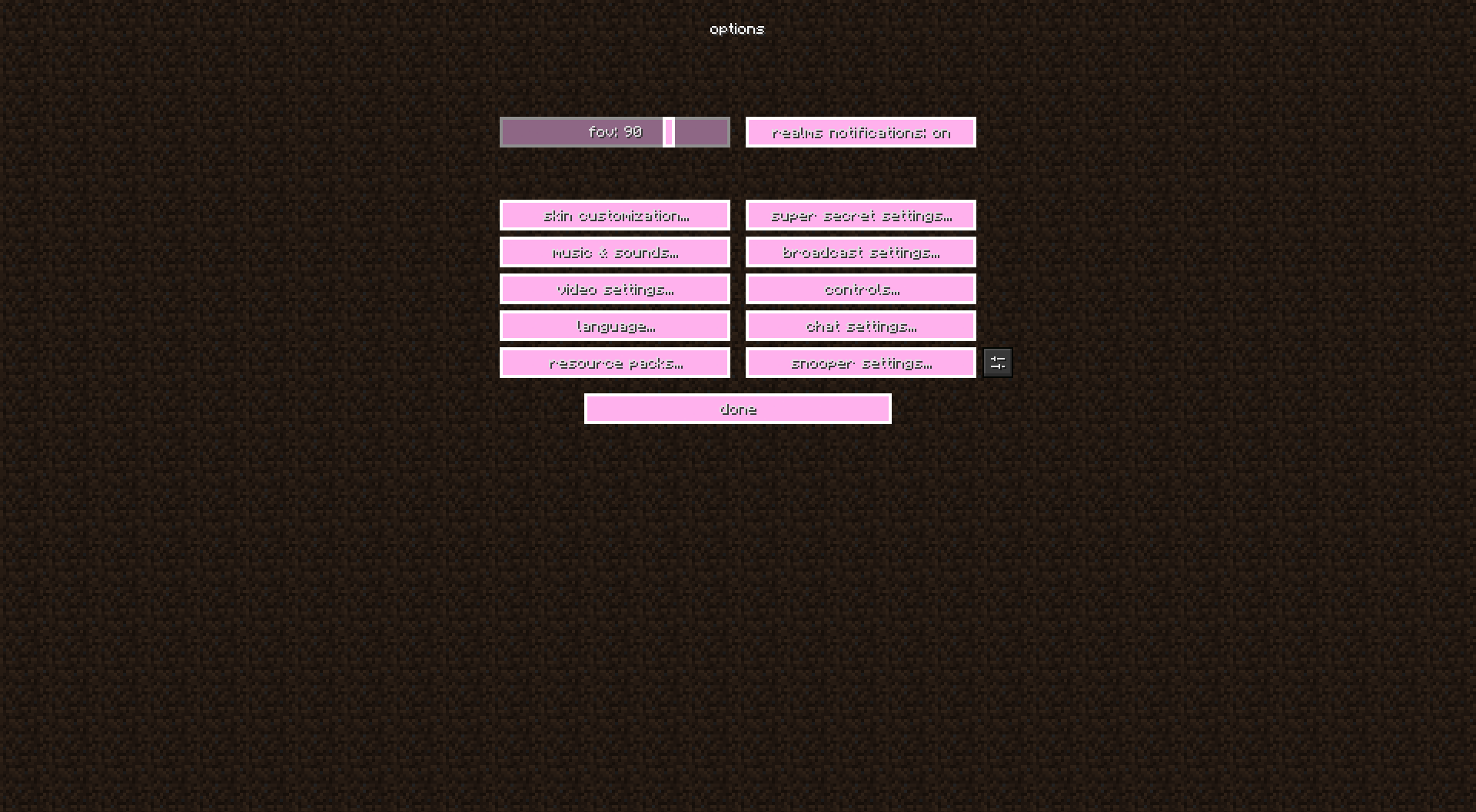options screen 1.8.9