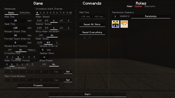 Hide and Seek Menu