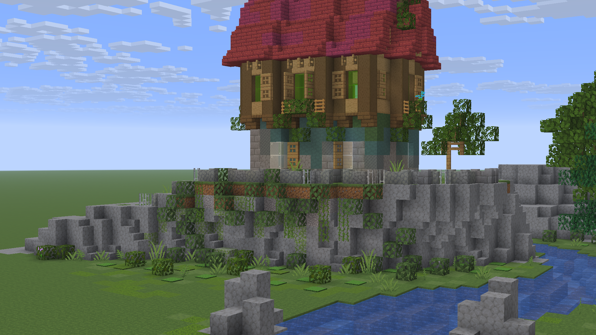 Showcase of a building made using already textured blocks